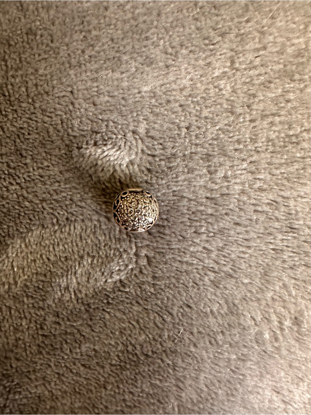 Pandora Clip charm, Filigree Round Metal Bead